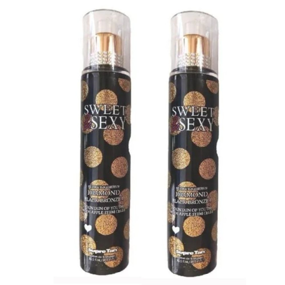 2 - SWEET & SEXY SECRET RESERVE DIAMOND BLACK BRONZER TANNING LOTION 10.1oz